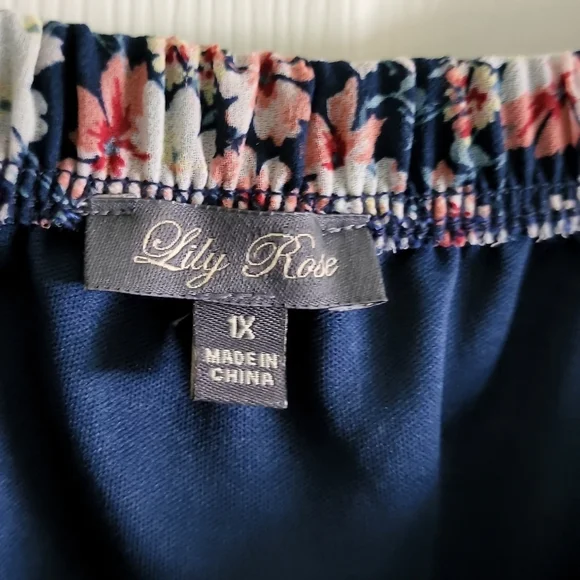 Lily Rose  Hi -lo cold shoulder  dress Sz 1x - Picture 6 of 12